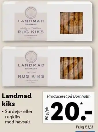 Lidl Landmad Kiks 150 g tilbud