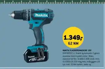 XL-BYG Makita slagboremaskine 18v tilbud