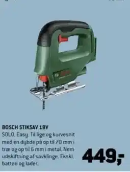 XL-BYG BOSCH STIKSAV 18V tilbud