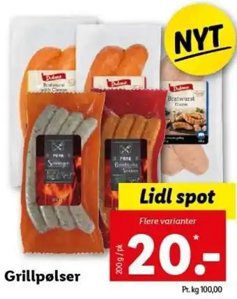 Lidl Grillpølser 200 g tilbud