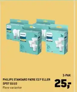 XL-BYG Philips standard pære e27 eller spot gu10 flere varianter tilbud