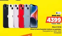 Power i iPhone 14 128 Gb Phone 14. Fuld af fantastiske funktioner og egenskaber. tilbud