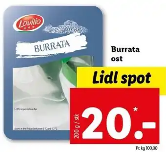 Lidl Burrata Ost 200 g tilbud