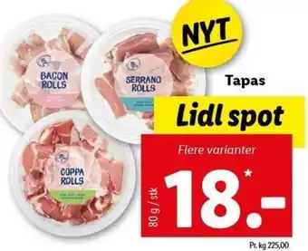 Lidl Tapas 80g tilbud