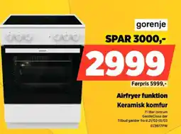 Power Airfryer funktion Keramisk komfur tilbud