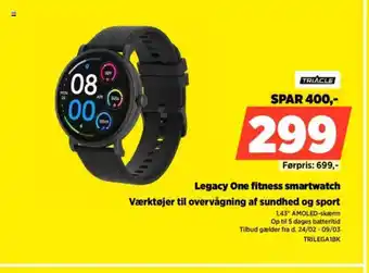 Power Legacy One fitness smartwatch Værktøjer til overvågning af sundhed og sport tilbud