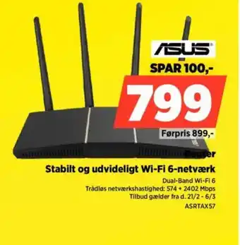 Power Stabilt og udvideligt Wi-Fi 6-netværk tilbud