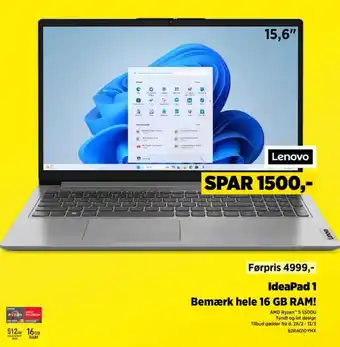 Power IdeaPad 1 Bemærk hele 16 GB RAM! tilbud