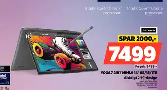 Power YOGA 7 2IN1 14IML9 14" U5/16/1TB Alsidigt 2-i-1-design tilbud