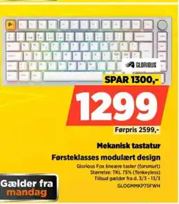 Power Mekanisk tastatur Førsteklasses modulært design tilbud