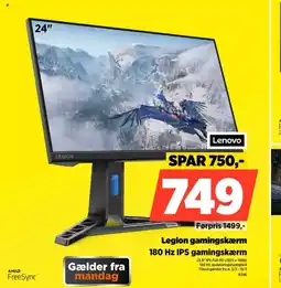 Power Legion gamingskærm 180 Hz IPS gamingskærm tilbud