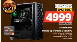 Power E-Sport R165 Stilfuld og kraftfuld E-Sport PC tilbud