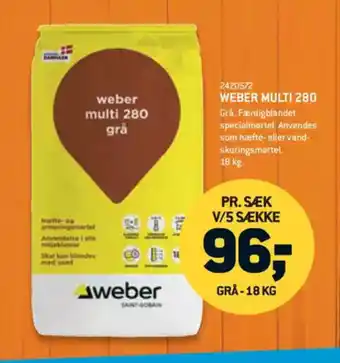 XL-BYG WEBER MULTI 280 tilbud