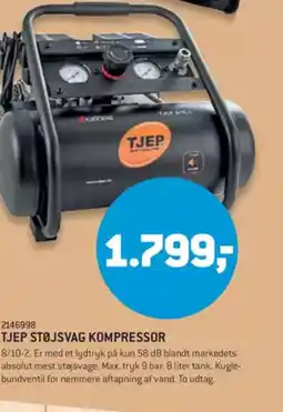 XL-BYG TJEP STØJSVAG KOMPRESSOR tilbud