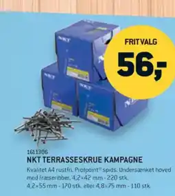 XL-BYG NKT TERRASSESKRUE KAMPAGNE tilbud