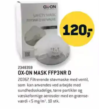 XL-BYG OX-ON MASK FFP3NR D tilbud