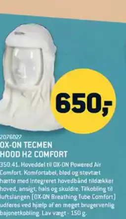 XL-BYG OX-ON TECMEN HOOD H2 COMFORT tilbud