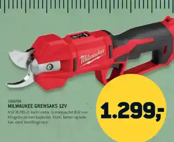 XL-BYG MILWAUKEE GRENSAKS 12V tilbud