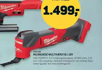 XL-BYG MILWAUKEE MULTIVÆRKTØJ 18V tilbud