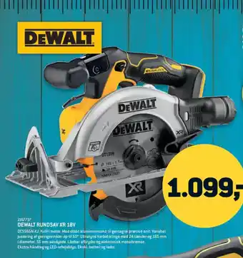 XL-BYG DEWALT RUNDSAV XR 18V tilbud