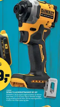 XL-BYG DEWALT SLAGSKRUETRÆKKER XR 18V tilbud