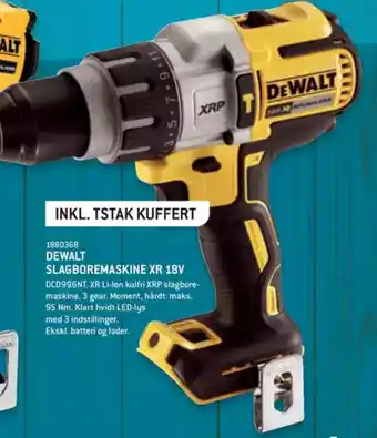 XL-BYG 1880368 DEWALT SLAGBOREMASKINE XR 18V tilbud