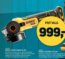 XL-BYG DEWALT VINKELSLIBER XR 18V tilbud