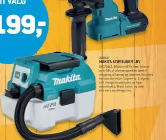 XL-BYG MAKITA STØVSUGER 18V DVC750LZ. tilbud