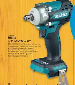 XL-BYG MAKITA 1/2" SLAGNØGLE 18V tilbud