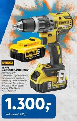 Davidsen Dewalt slagboremaskine 18 v dcd796p2-qw tilbud