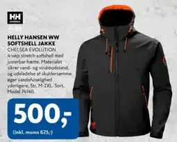 Davidsen Helly hansen ww softshell jakke chelsea evolution tilbud