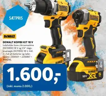 Davidsen Dewalt dewalt kombi kit 18 v tilbud