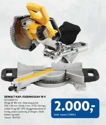 Davidsen Dewalt kap-/geringssav 18 v tilbud