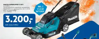 Davidsen Makita plæneklipper 2 x 18 v tilbud