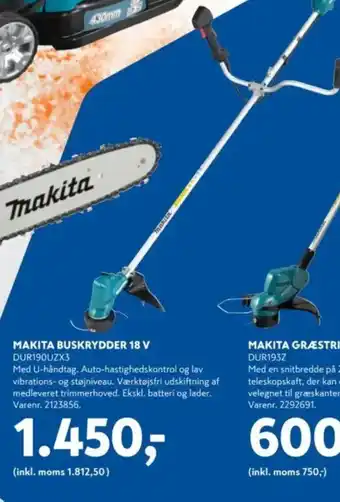 Davidsen Makita buskrydder 18 v tilbud