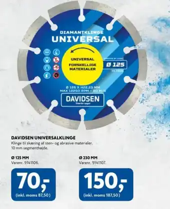 Davidsen Davidsen universalklinge tilbud