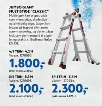 Davidsen Jumbo giant multistige “classic” tilbud