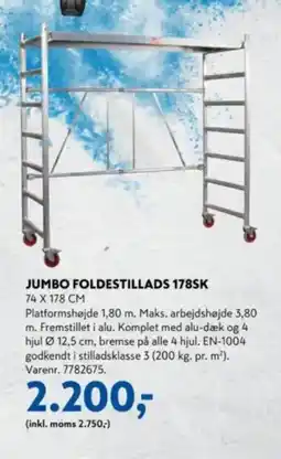 Davidsen Jumbo foldestillads 178sk tilbud