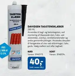 Davidsen Davidsen tagstensklæber tilbud