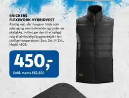 Davidsen Snickers flexiwork hybridvest tilbud