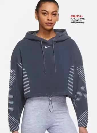 Intersport Pro therma-fit adv cropped fleece træningshættetrøje tilbud