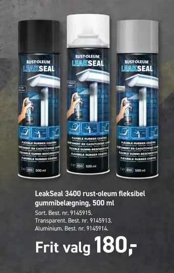 Johannes Fog LeakSeal 3400 rust-oleum fleksibel gummibelægning, 500 ml tilbud