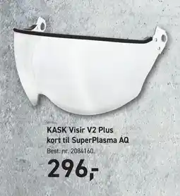 Johannes Fog KASK Visir V2 Plus kort til SuperPlasma AQ tilbud