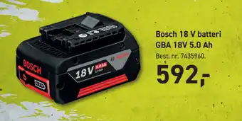 Johannes Fog Bosch 18 V batteri GBA 18V 5.0 Ah tilbud