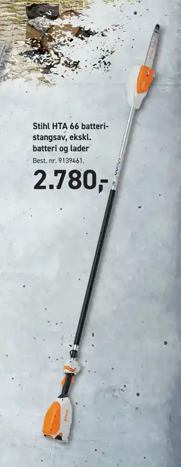 Johannes Fog Stihl HTA 66 batteristangsav, ekskl. batteri og lader tilbud