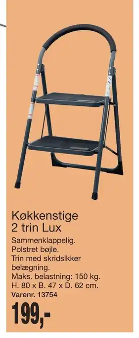 Harald Nyborg Køkkenstige 2 trin Lux tilbud