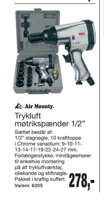 Harald Nyborg Trykluft møtrikspænder 1/2" tilbud