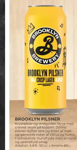 MENY BROOKLYN PILSNER tilbud