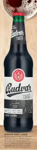 MENY BUDVAR DARK LAGER tilbud