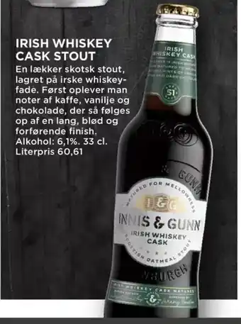 MENY IRISH WHISKEY CASK STOUT tilbud